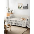 thumbnail image 3 of Vintage Botanical Couch Cover for 2 Cushion Couch, Herb on Beige Leaves Retro Country Washable Love Seat Sofa Covers Slipcover, Throw Sofa Covers for Pets, Furniture Protector 71"x102", 3 of 9