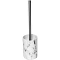 thumbnail image 4 of Evideco French Home Goods Marble Vented Modern Patterned Toilet Brush and Holder Set with Toilet Brush, White, 4 of 7
