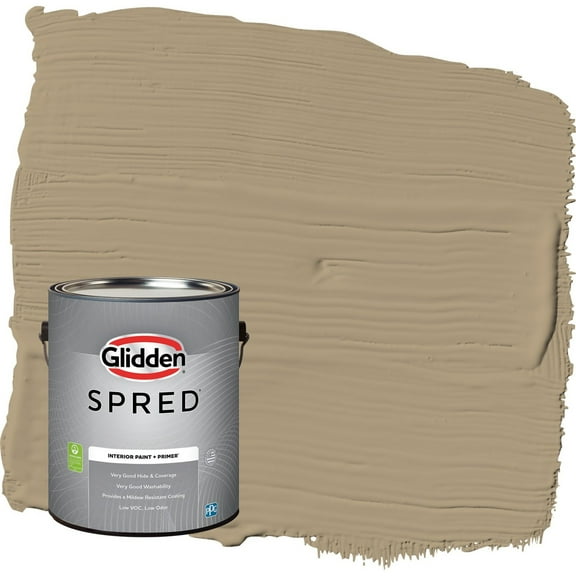 Glidden Spred Stony Creek / Beige Eggshell Interior Paint with Primer, 1 Gallon