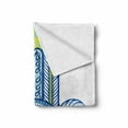 thumbnail image 2 of Hamsa Soft Flannel Fleece Throw Blanket, Mysticism Japanese Culture Inspired Design with Koi Fishes Magic Power, Cozy Plush for Indoor and Outdoor Use, 60" x 80", Blue Green Yellow, by Ambesonne, 2 of 6
