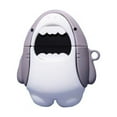 thumbnail image 1 of Funda de silicona para Airpods compatible con Airpods 1 y 2, divertido y lindo dibujo animado 3D [Serie Pet] (gran tiburón blanco), 1 of 5