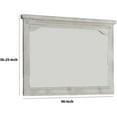 thumbnail image 4 of 36 Inch Mirror with Chiseled Inner Wooden Frame, White, 4 of 5