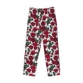 thumbnail image 6 of Uemuo Rose Flowers Pattern Men's Wide Leg Palazzo Lounge Pants with Pockets Light Weight Loose Comfy Casual Pajama Pants-, 6 of 9