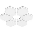 thumbnail image 2 of 20"OD x 4"ID x 7"C x 1"P Daisy Architectural Grade PVC Contemporary Ceiling Medallion, Two Piece, 2 of 11