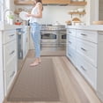 thumbnail image 4 of GALMAXS7 Kitchen Mat Anti Fatigue Mats for Kitchen Khaki Kitchen Rug Memory Foam Ergonomic Rug 20"x 30", 4 of 10