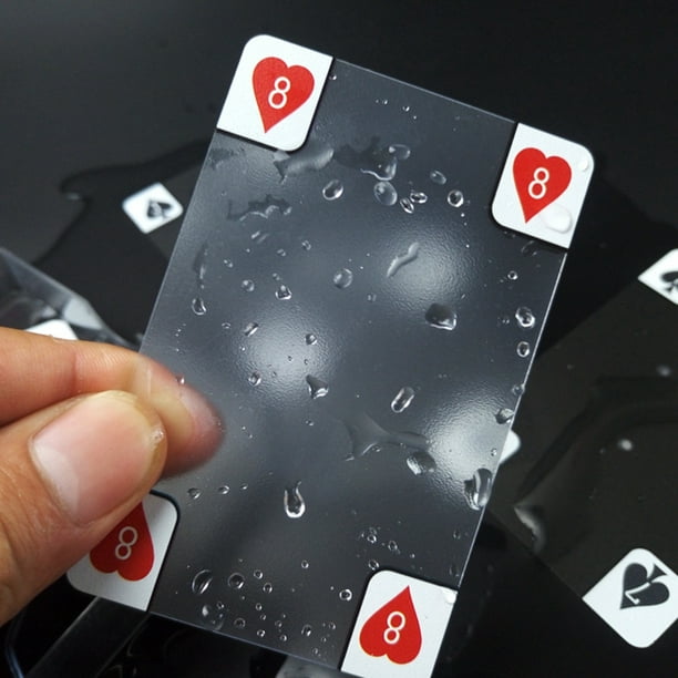 Étui en plastique transparent 54 cartes de jeu taille poker