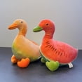 thumbnail image 3 of SSBSM 38cm Melon Duck Plush Toy White Gourd Watermelon Cantaloupe 2 in 1 Fruit Animal Companion Plushies Cartoon Plush Doll Stuffed Sleep Pillow Home Decoration, 3 of 8
