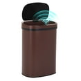 thumbnail image 3 of 13 Gallon Trash Can Automatic Kitchen Garbage Can with Lid Touchless Sensor Waste Bin Slim No Touch Stainless Steel Trash Can for Home, Living Room, Bedroom, Office （Brown）, 3 of 8
