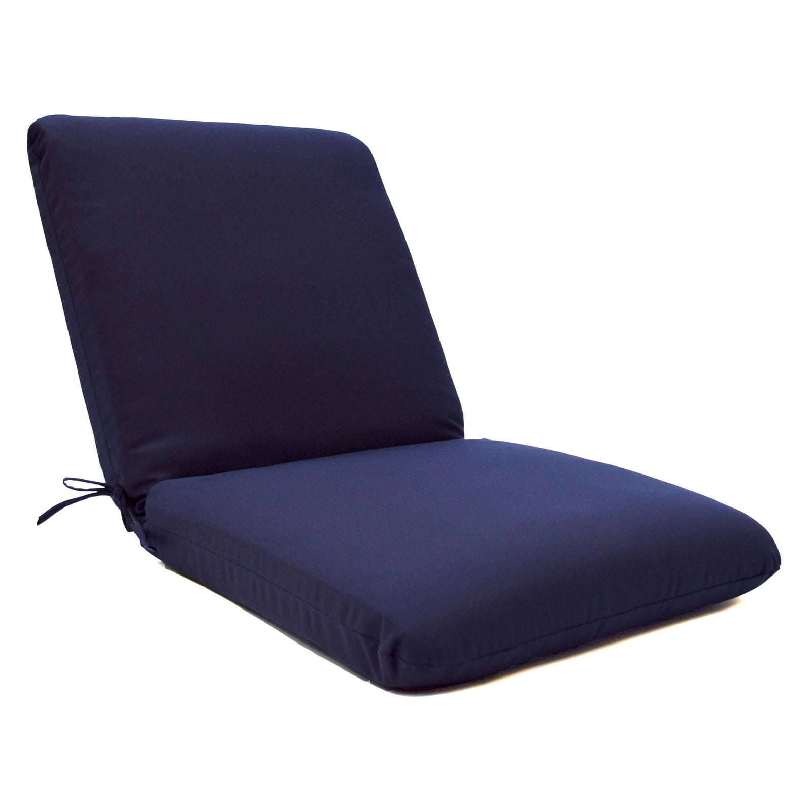 Sunbrella Solid Hinged Chair Cushion 44 x 22 in. Canvas Navy