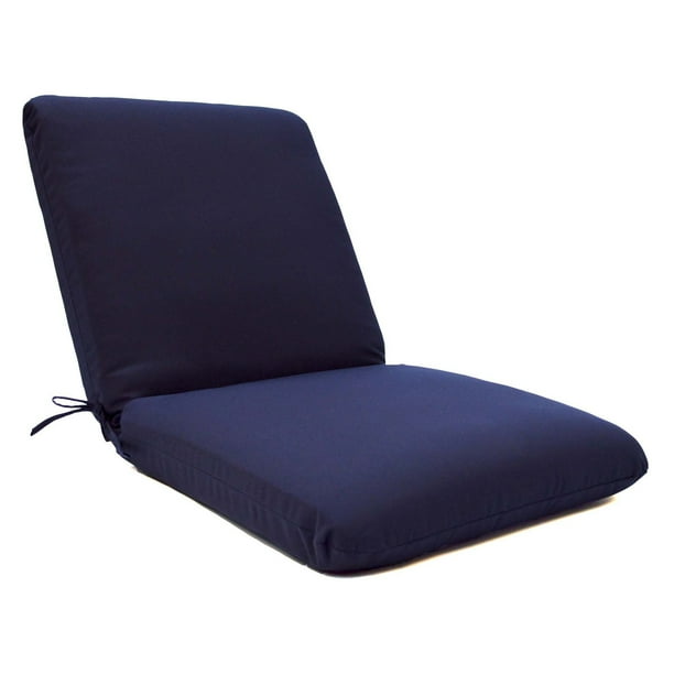 Sunbrella Solid Hinged Chair Cushion 44 x 22 in. - Canvas Navy - Walmart.com - Walmart.com
