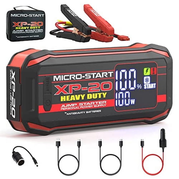 Antigravity XP-20-HD Jump Starter 4650 Peak Amps, 12V Portable Lithium Car Battery Booster & Power Bank with 24,000mAh, USB-C PD 100W Charging