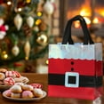 thumbnail image 5 of WEGFTDUOP Christmas Black Non-Woven Handbag 9" Reusable Gift Bag Holiday Candy Tote Festive Decor 23x22 cm, 5 of 6