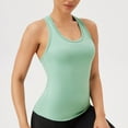 thumbnail image 2 of CheerKidz Women's Solid Color Fitness Sports Slim Tank Top Summer Casual Workout Yoga Vests Breathable Lightweight Sleeveless(Mint Green,M), 2 of 9