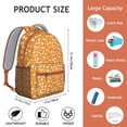 thumbnail image 6 of Yellow Puppy Dog Food Footprints Backpack for School,Cute School Bag,Schoolbag with Adjustable Shoulder Straps & Padded Back,15.3"x11"x6.7", 6 of 6