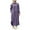 Purple, variant on Elegant Women's Long Sleeve Button Down Abaya Casual Dress Dubai Fashion Attire