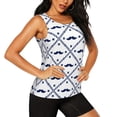 thumbnail image 2 of Easygdp Hipster Mustache Women's Workout Tank Top, Running Top, Hiking Shirt, Quick-Dry for Running, Yoga, Hiking - Large, 2 of 9