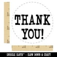 thumbnail image 2 of Thank You Fun Text Self-Inking Rubber Stamp Ink Stamper - Sky Blue Ink - Small 3/4 Inch, 2 of 7