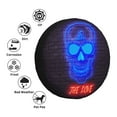 thumbnail image 4 of Waterproof Spare Wheel Cover, Dazzling Neon Lights Skull Pattern Adjustable Wheel Cover For Jeep Trailer RV SUV Car, 14 inch, 4 of 8