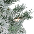 thumbnail image 2 of Northlight 3.5' Prelit Artificial Christmas Tree Potted Flocked Pine - Clear Lights, 2 of 6