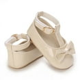 thumbnail image 6 of Otqutp Casual Flower Girls Dance Shoes Toddler Kids Girls Soild Bowknot Princress Shoes Soft Sole The Floor Barefoot Non Slip First Walkers Prewalker Shoes, 6 of 8