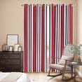 thumbnail image 3 of Kitchen Curtains 84 Inch Length 2 Panels, Red Pink Stripes Grommets Window Treatment Curtain, Country Simple Gradient Vertical Lines Thermal Curtains Drapes for Living Room/Bathroom, 3 of 9