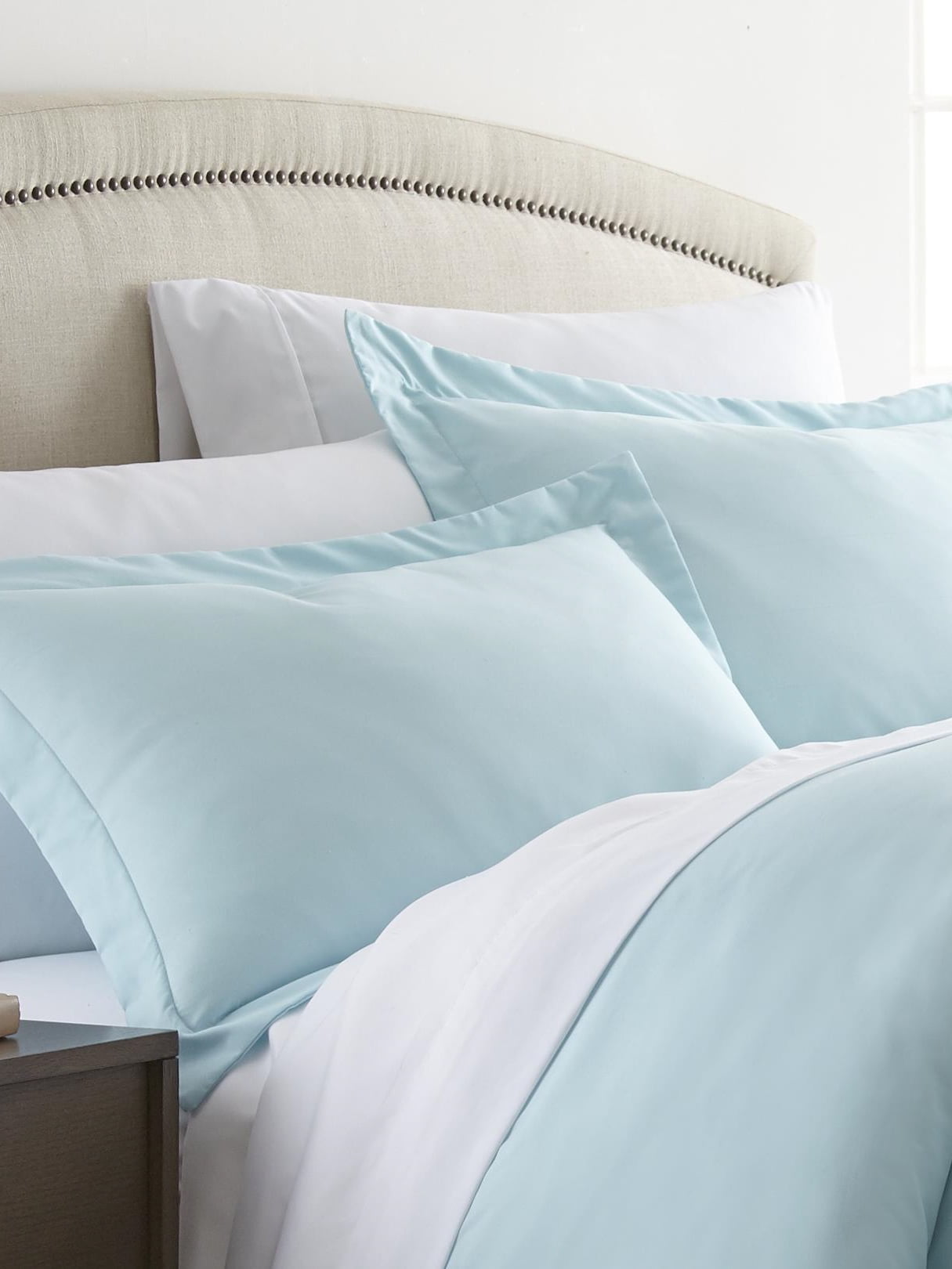 Comfort Canopy - 2 Pack Aqua Pillow Shams Microfiber Ultra Soft for Standard/Queen Beds
