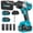 Blue, variant on 1/2 Inch Brushless Cordless Impact Wrench 1200N m 900Ft lbs 2x4 0Ah Batteries 3 Speed LED Light Car Tire Repair Tool