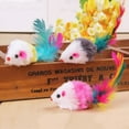 thumbnail image 1 of POINTERTECK Clearance Sale! Cat Interactive Toys Kittens Mouse Toys with Colorful Feather Tails, 1 of 5
