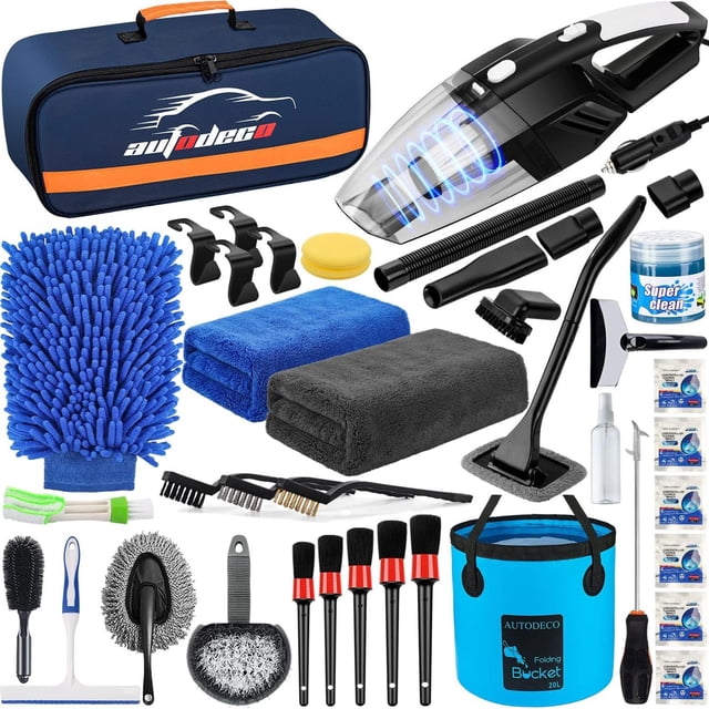 Kit de Limpieza de Coche AUTODECO Alta Potencia y Accesorios Completos