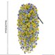 thumbnail image 2 of Flores artificiales, flores falsas, flores de imitación, violeta simulada, Phalaenopsis, cesta colgante de ratán para colgar en la pared, para exteriores, decoración de patio, simulación decorativa pa, 2 of 2