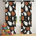 thumbnail image 5 of Blackout Kids Curtains,Black Halloween Ghosts and Pumpkins Childrens Insulated Curtains Set Of 2,Bedroom Essentials,Toddler Room Decor 42"x84", 5 of 5