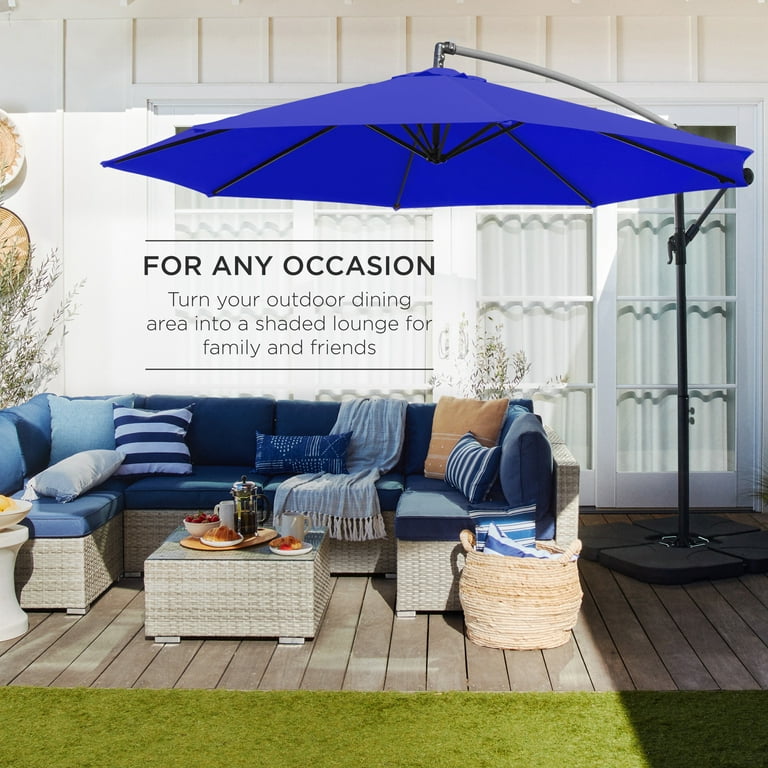 best choice products 10ft offset hanging outdoor market patio umbrella Best Choice Products 10ft Offset Hanging Outdoor Market Patio Umbrella w/ Easy Tilt Adjustment