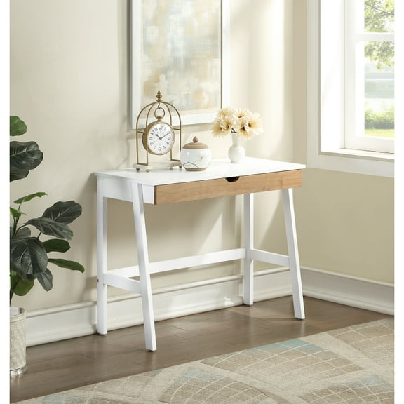 Hilton Desk In White/Natural
