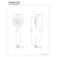 thumbnail image 2 of Kingston Brass KX2520H Shower Scape 5-Function Hand Shower, Matte Black, 2 of 2