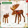 thumbnail image 3 of Costway 2 PCS Lighted Moose Family Light-up Xmas Deer Decorations with 170 LED Lights, 3 of 10