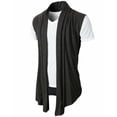thumbnail image 2 of Stylish Men Cardigan Sleeveless Breathable Pleated Coat Jacket For Daily Wear, 2 of 9