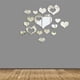 thumbnail image 2 of Bewildely 16 unids/set amor corazón espejo pegatina acrílico 3D espejo papel tapiz DIY extraíble pegatinas de pared de salón Decoración del hogar, 2 of 6