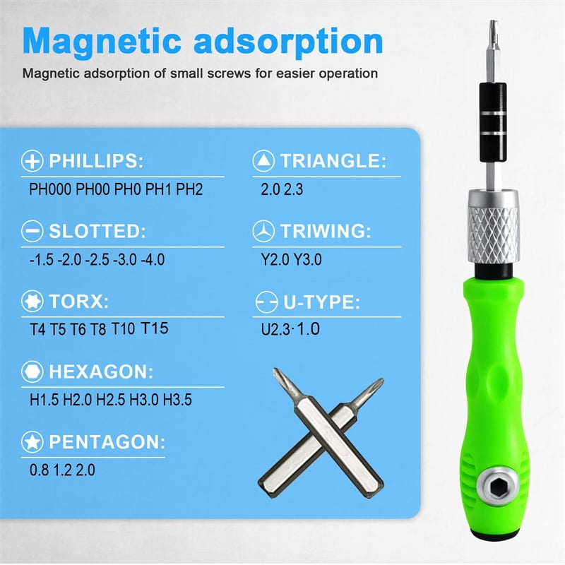 Mini Precision Screwdriver Set 32 in 1, Magnetic Small Repair Tool Kit for Watch, Laptop and Electronics