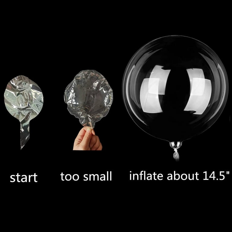 50Pcs Small Clear Balloons Mini Round BoBo Balloon Crystal