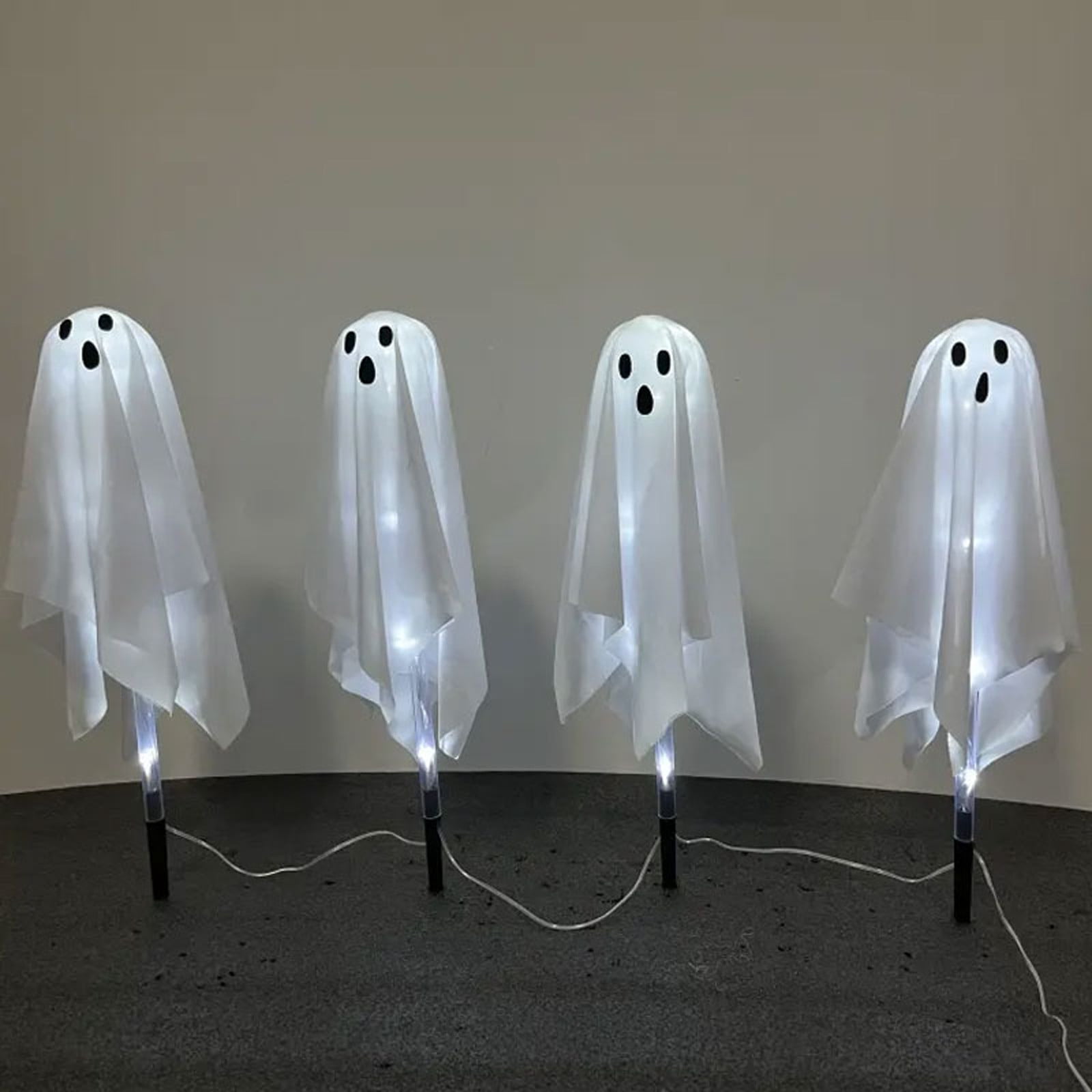 Solar Halloween Lights for Outdoor Garden Decor, Easy Installation with Ground Stakes, Portable Horror Decor Set, Solar Powered Automatic Lighting