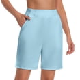 thumbnail image 1 of WILLBEST Pantalones Capri Casuales para Mujer, de Verano, Elásticos, Hasta La Rodilla, para Entrenamiento, Yoga, Informales, con Cintura Elástica, con Bolsillos, 159 Extra Grande, 1 of 4