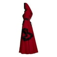 thumbnail image 3 of Enjoytime Medieval Dress for Women Patchwork Lace Trumpet Long Sleeve Gothic Clothes with Hooded Plus Size Maxi Dresses for Women 2025, 3 of 6