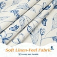 thumbnail image 5 of Inosoo Elegant Blue Floral Print Faux Linen Shower Curtain,Thick & Soft Bohemian Farmhouse Decorative Cloth Bathroom Curtain, 72" W x 72" L, 5 of 10