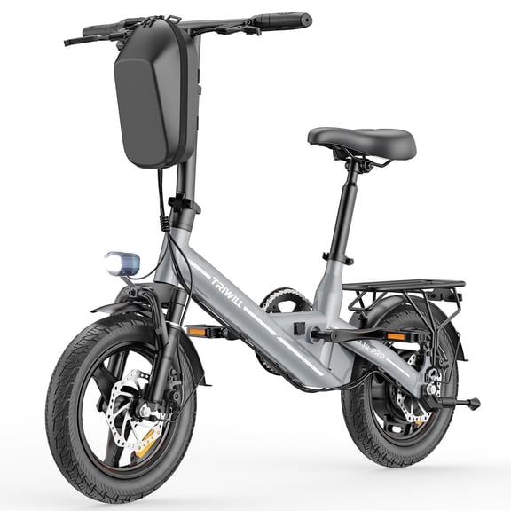TRIWILL 14'' Foldable Electric Bike for Adults, 750W Peak Motor Ebike, 20MPH Electric Mini Bike, 36V 9Ah Battery Commuter Ebike, UL2849