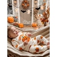 thumbnail image 5 of RUINIXCW Toddler Girl Boy Halloween Outfit Long Sleeve Crew Neck Letters Pumpkin Embroidery Sweatshirt and Jogger Pants Set, 5 of 9