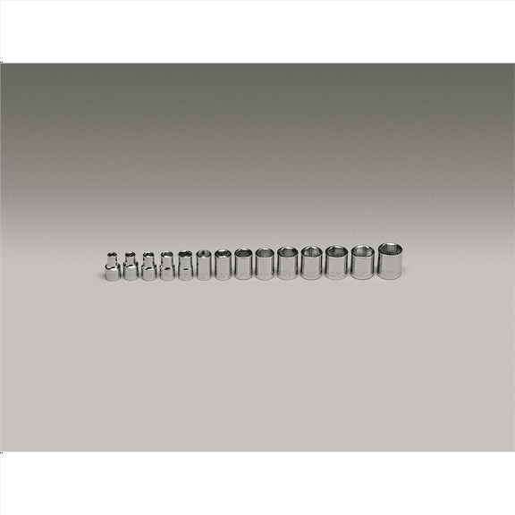 Wright Tool 3/8"Dr 6Pt Std MM Skt Set 14Pc