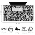 thumbnail image 5 of Long Mouse Pads for Desk,Black Boho Tribal Feathers Pattern Desk Mats on Top Of Desks, Desk Mouse Pad Extra Large with 3mm Non-Slip Base and Stitched Edge for Gaming,Office,Work,Home 47.3"x23.6", 5 of 6