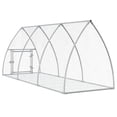 thumbnail image 5 of vidaXL Rabbit Hutch Silver 300x105x120 cm Galvanised Steel, 5 of 5