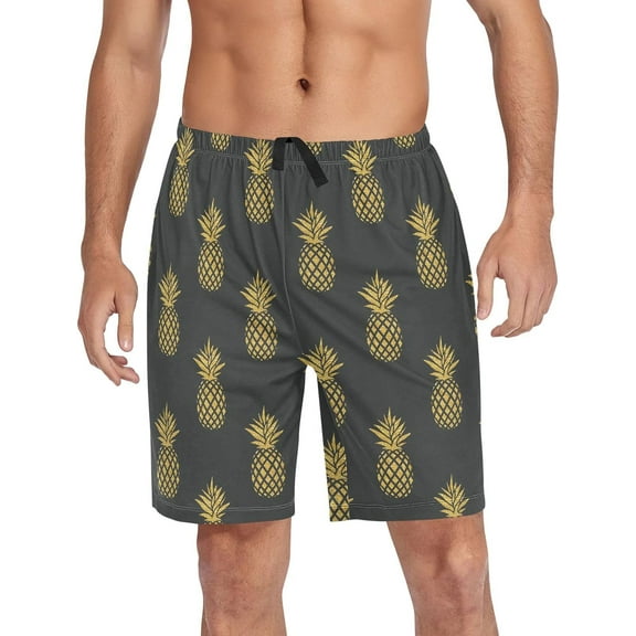 Sea Waves Anchor Pajama shorts Mens Lounge Sleep Shorts Super Soft Men Pajama Bottoms with Drawstring & Pockets