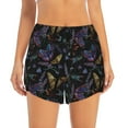 thumbnail image 2 of Xecao's Lavender Flowers for a double-layer running short for women, perfect for gym, tennis, and more, featuring a convenient pocket., 2 of 9